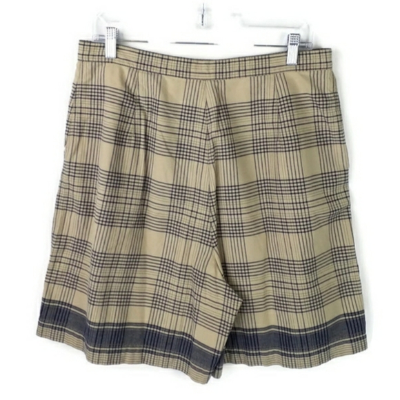 Vintage 90's Liz Claiborne LizWear Blue Khaki Plaid Wrap Skorts Womens 14 - Picture 3 of 12